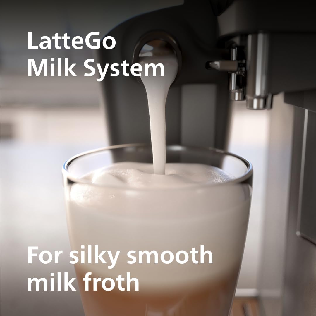Philips 3200 Series Fully Automatic Espresso Machine with LatteGo Milk Frother (EP3241/54)