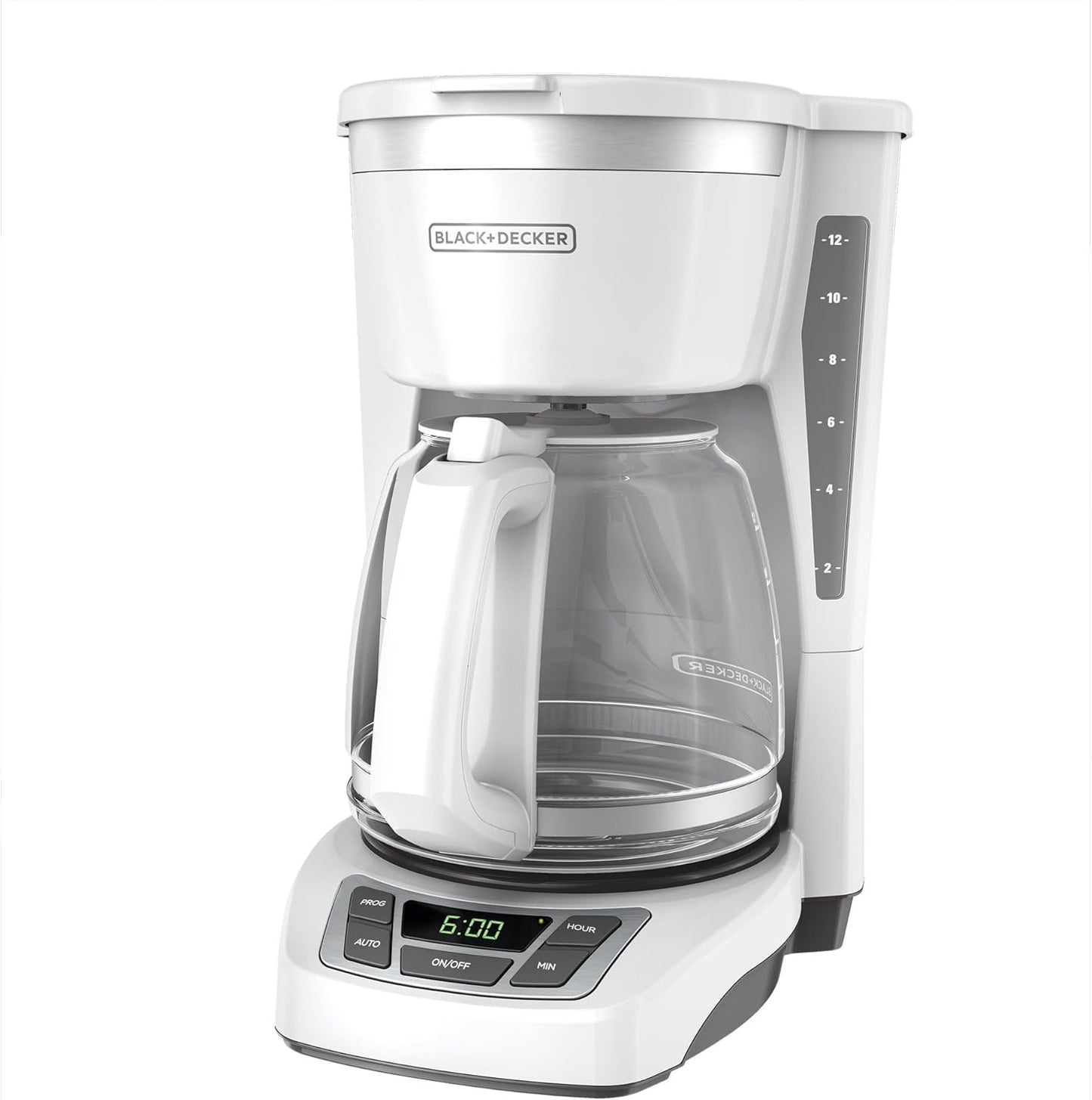 BLACK+DECKER 12-Cup Programmable Coffee Maker with Auto Brew & Keep Hot Plate (CM1160W)