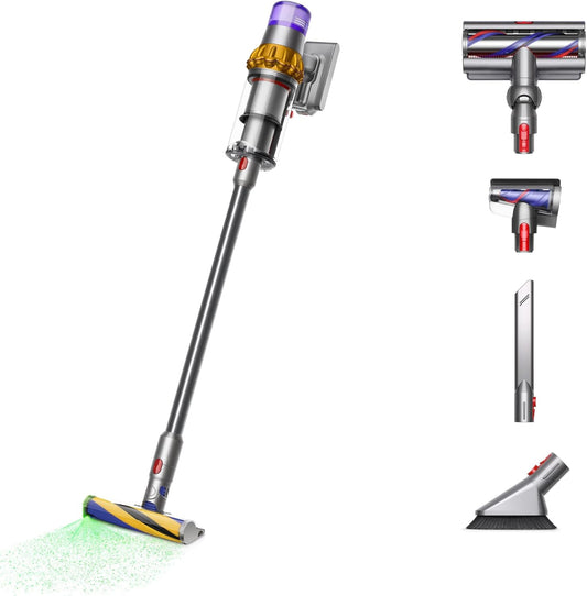 Dyson V15 Detect Cordless Vacuum Cleaner, Yellow/Nickel