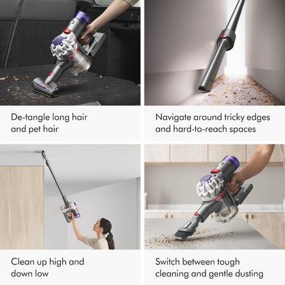 Dyson V8 Cordless Vacuum – Hard Floors & Carpets, Converts to Handheld, 115AW