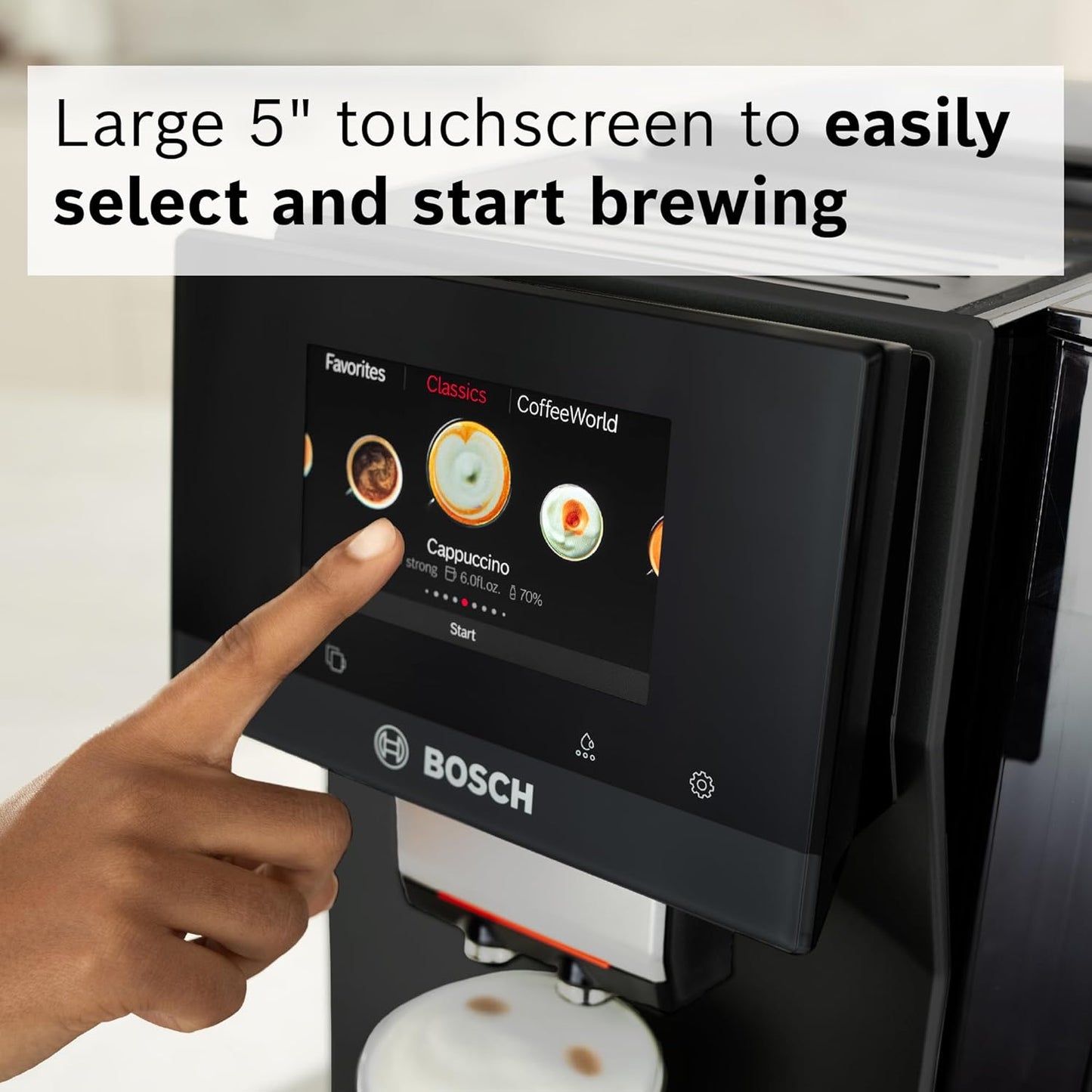 Bosch 800 Series Fully Automatic Espresso Machine – 35 Drinks & Cold Brew (TPU60309)