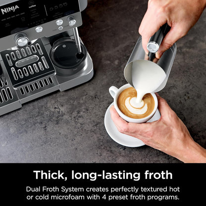 Ninja Luxe Café Premier 3-in-1 Espresso & Coffee Machine with Grinder & Frother (ES601GM)