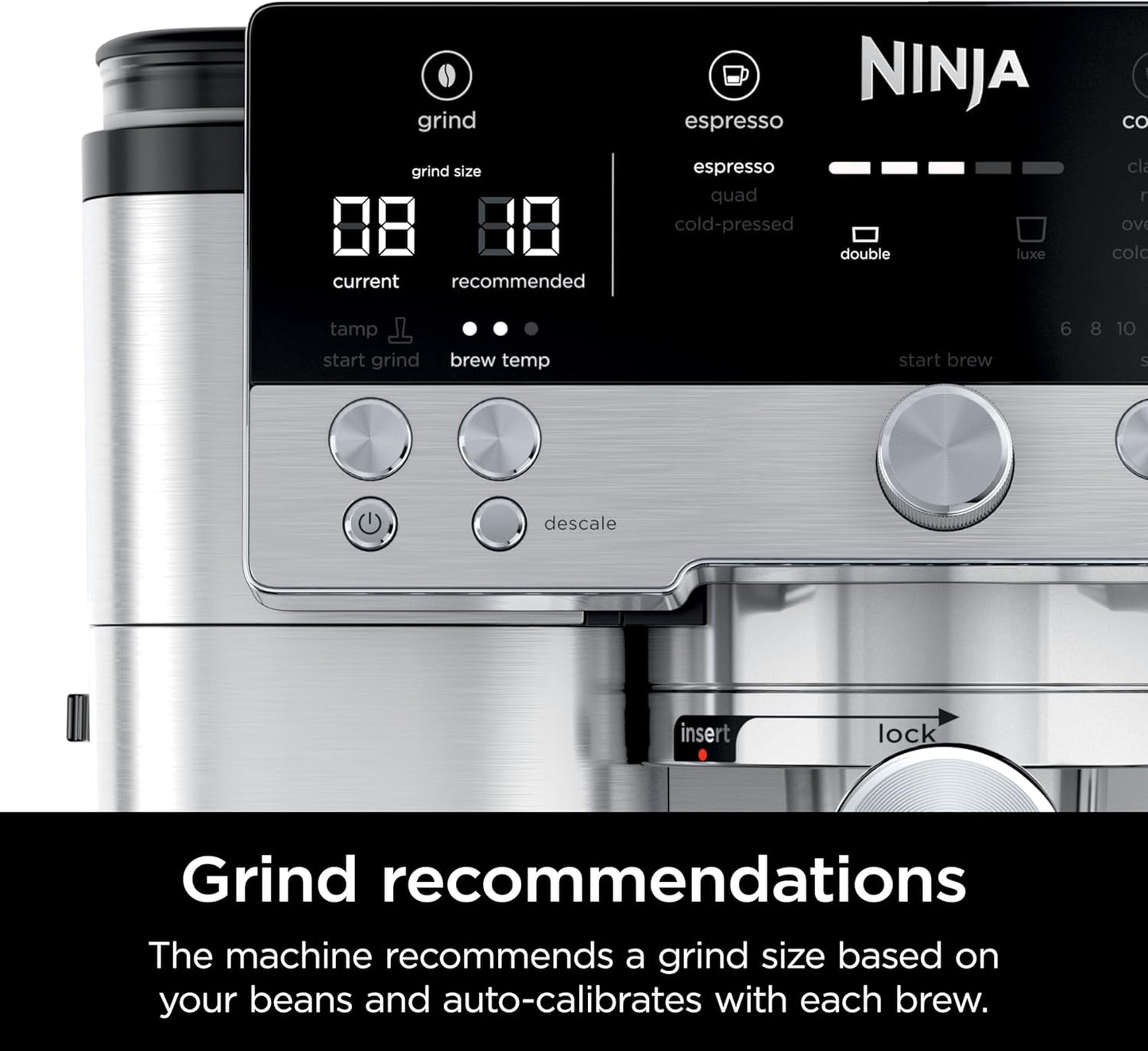 Ninja Luxe Café 3-in-1 Barista Coffee Maker with Grinder & Milk Frother (ES601)