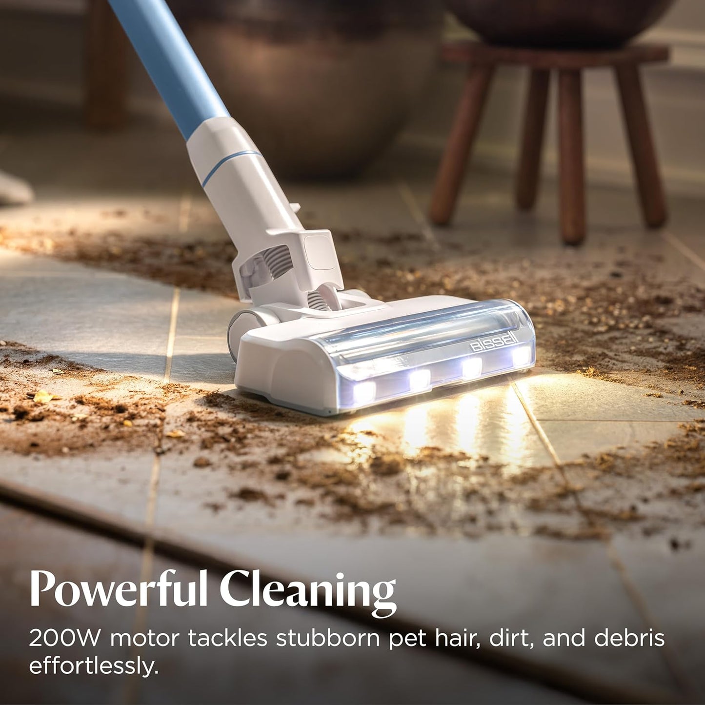 BISSELL PowerClean 200W Cordless Vacuum – Tangle-Free Brush & Removable Battery (4173)