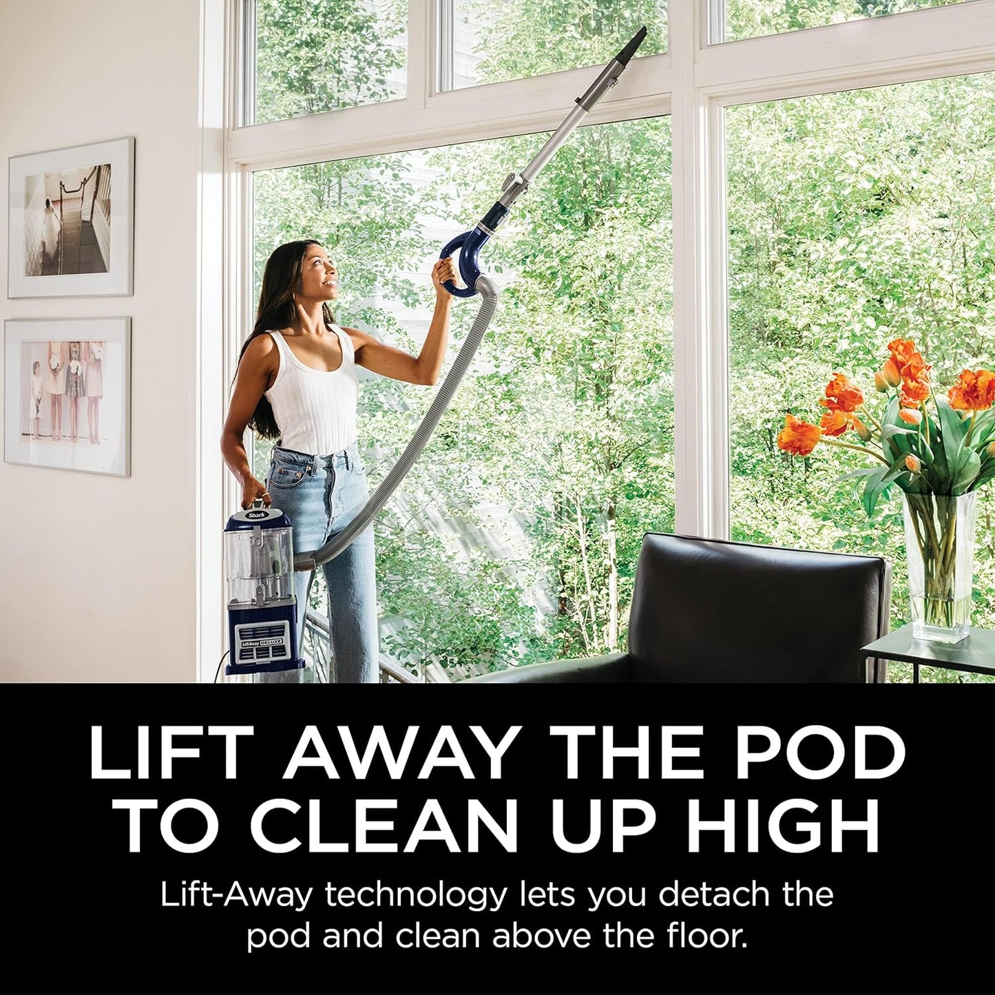 Shark Navigator Lift-Away Deluxe Upright Vacuum – HEPA Filter & Large Dust Cup (NV360)