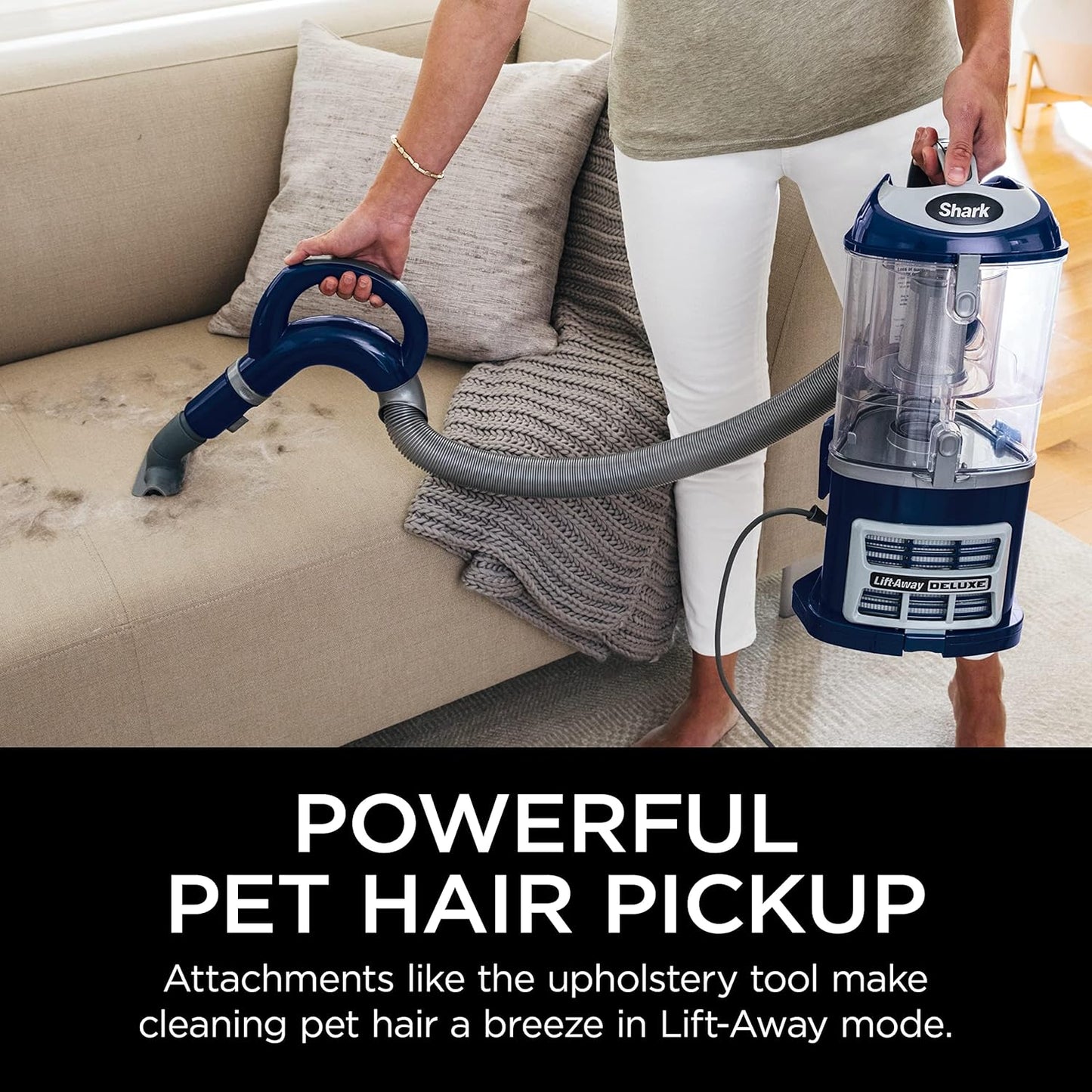 Shark Navigator Lift-Away Deluxe Upright Vacuum – HEPA Filter & Large Dust Cup (NV360)
